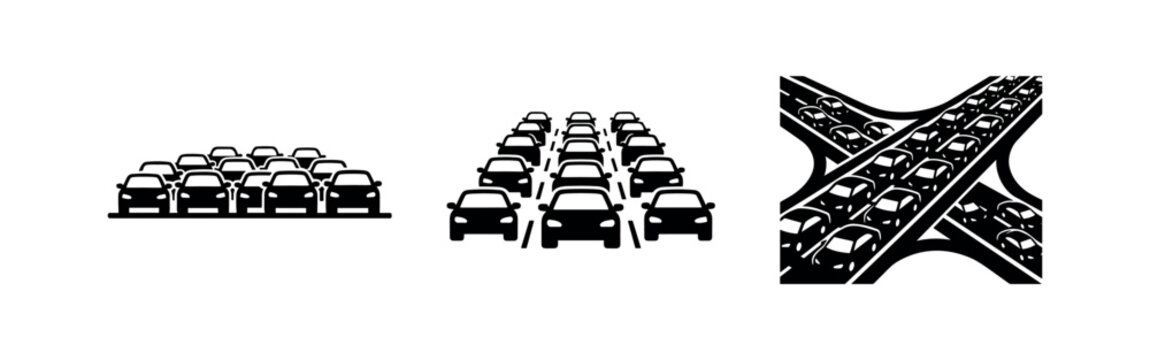 Traffic jam icons