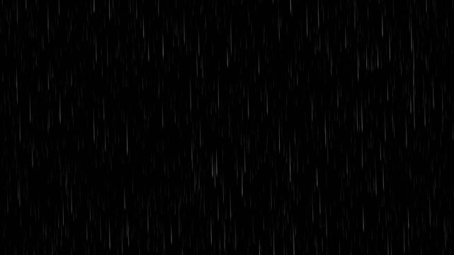 Realistic falling rain on green screen heavy thunderstorm rainfall chroma key loop 20s