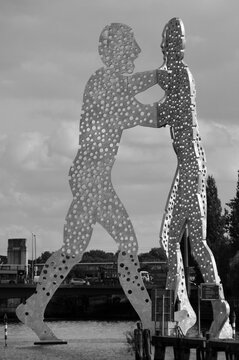 Molecule Man is a series of aluminium sculptures, designed by American artist Jonathan Borofsky, installed at various locations in the world, including Berlin, Germany