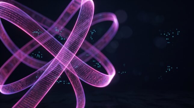 Team standing small against an enormous curved data wall
