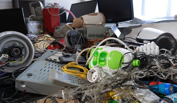 Electronic Waste and Accessories Collected for Recycling