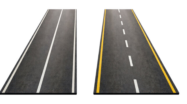 PNG Parallel roads with markings.