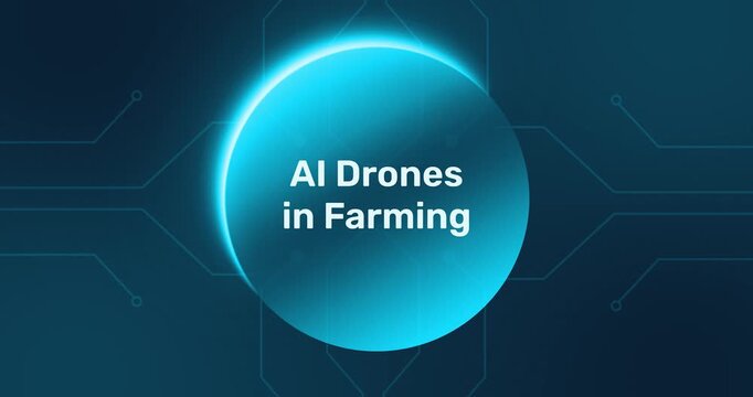 AI Drones in Farming - technology minimalist background