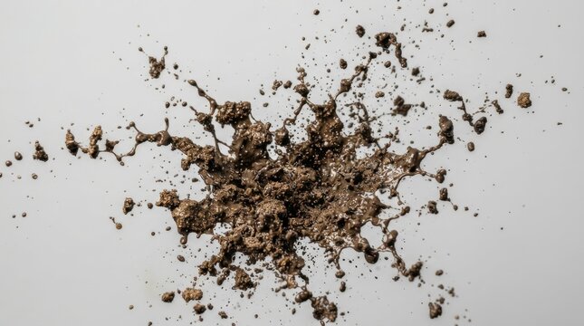 Dynamic mud splash and dirt splatter texture element