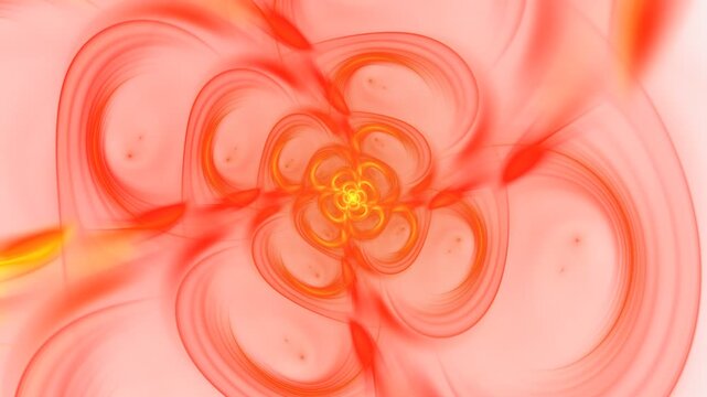Flamy rays emanated from center rotating, transforming, creating patterns. Fiery intersecting beams, fluids whirling, mesmerizing metamorphoses. Fire cross lines abstract background. 4K UHD 4096x2304