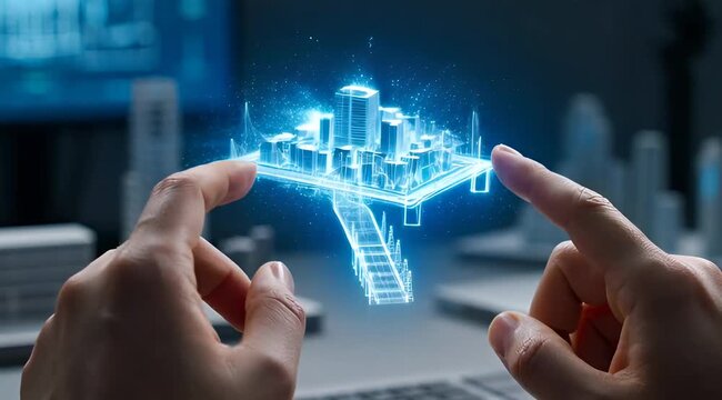 Hands hold a glowing idea representing success and financial breakthrough energy spark concept