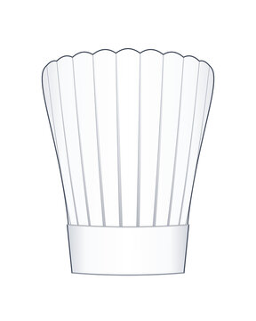 Tall toque chef hat isolated on transparent background