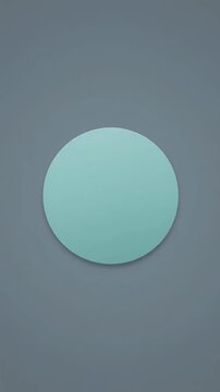 Minimalist cyan circle pulsating ui element motion graphic, ai generated