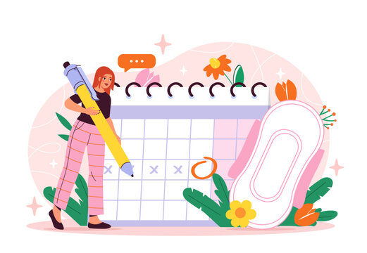 Menstrual Cycle Tracking Calendar