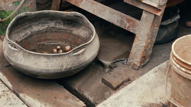 Mining Slurry Draining From Gold Ore Mill