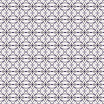 Seamless asanoha hemp leaf pattern in navy violet on off white - a traditional Japanese wagara geometric lattice at fine scale
