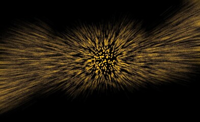 Obraz premium Abstract golden particles and sparkling dust on a dark black background, creating an elegant glowing texture