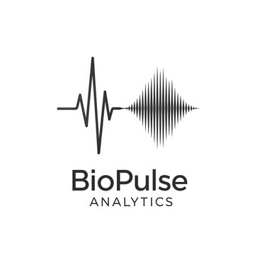 Abstract logo icon for  BioPulse Analytics medical heartbeat line logo icon