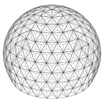 Esfera com padr&atilde;o geom&eacute;trico triangular