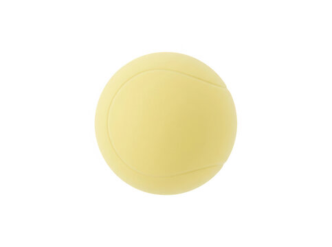 Bola de t&ecirc;nis amarela isolada em fundo branco