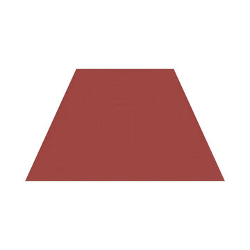 Forma geom&eacute;trica de trapecio rojo sobre fondo blanco