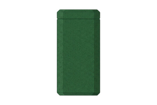 Envase cil&iacute;ndrico de color verde oscuro