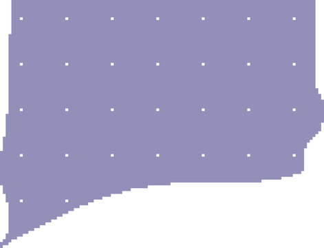 Connecticut Map Dithered Pixel