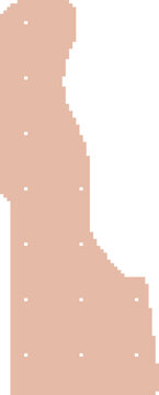 Delaware Map Dithered Pixel