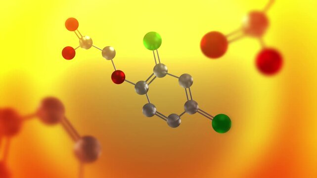Agent Orange Molecule - Vietnam War Concept