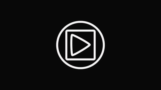 play animated icon and Black play button animation.