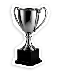 Scrapbook Halftone Trophy Sticker © FaridTaj