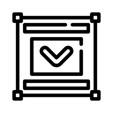 dropdown line icon