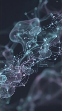 Abstract glowing digital network