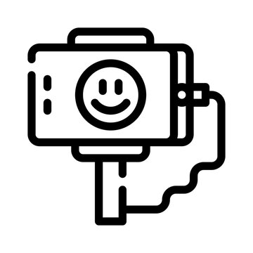 selfie line icon