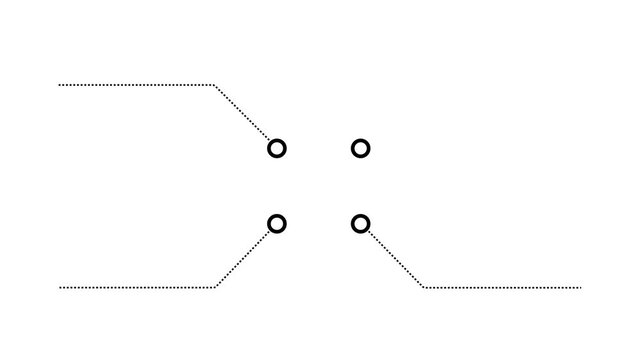 Network Connection, Hub, Social Network Isolated Flat Line Icon. molecule icon. compound of molecular structures PNG Alpha. Glowing Data Cables Transferring Information 4k motion video