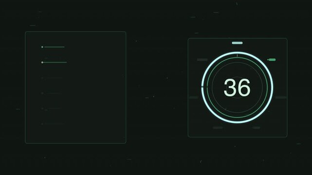 Circular trust score fills over midnight background seamless loop