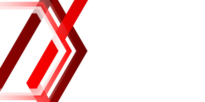 White, Red hexagonal abstract background with modern 3D shiny arrow fast speed sport background. Perfect for backgrounds, posters, digital art, and modern branding projects. texture, slide, magazine. 