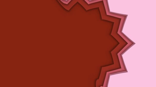 A dynamic, layered 3D rendering of a vibrant paper-cut design unfolding gracefully over time