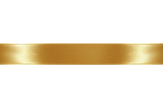 Straight shiny gold ribbon strip