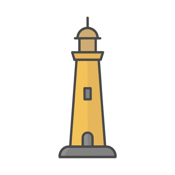 Yellow lighthouse icon