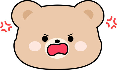 Obraz premium Furious Bear Character Face