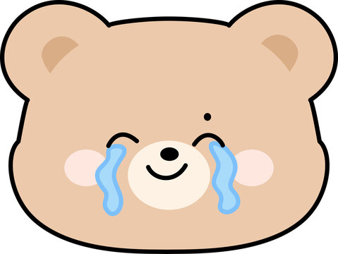 Sobbing Bear Character Face