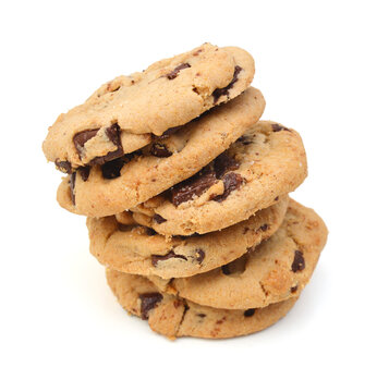 Sweet cookies isolated on a white background