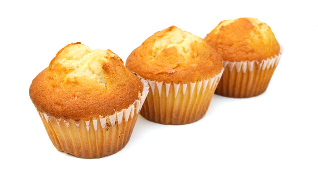 Isolated muffin on white background