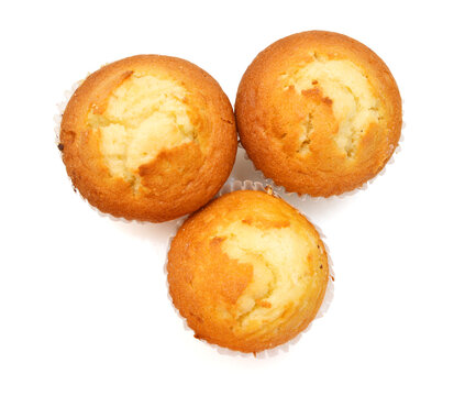 Isolated muffin on white background