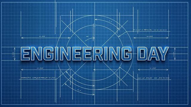 Engineering Blueprint Design with Technical Drawing and Industrial Concepts