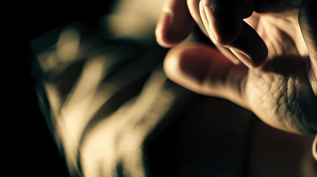Close-up of hands typing on a laptop keyboard in low light conveying focus productivity and late-night work or creative process