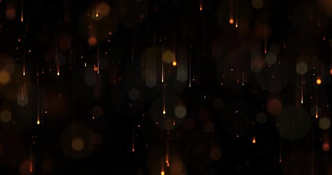 Luxury Golden Sparkling Particles Overlay