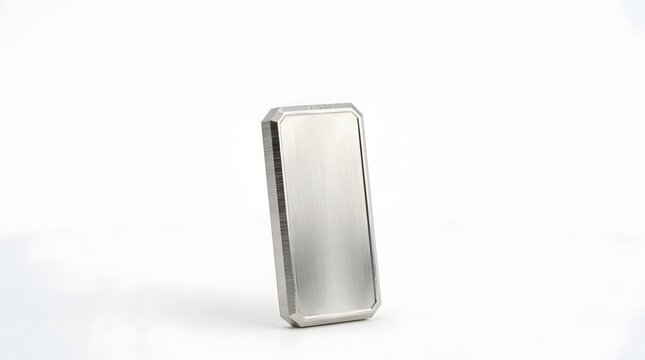 Shiny Metal Card Standalone on White Background