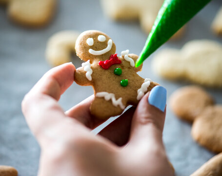 Gingerbread man in the making