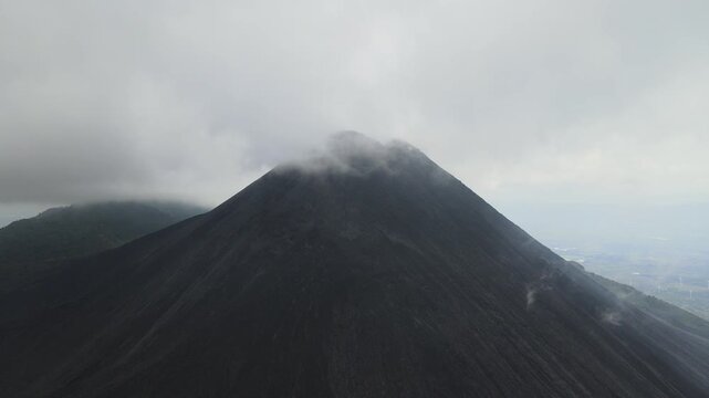 volcano pacaya guatemala in the clouds