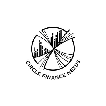 Circle Finance Nexus Logo: Abstract Data Visualization & Financial Growth