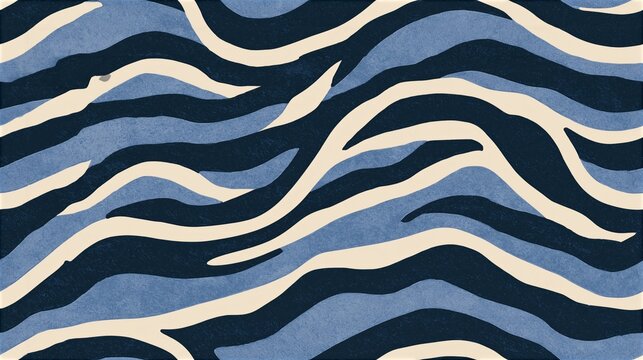 seamless blue tiger stripe camouflage pattern