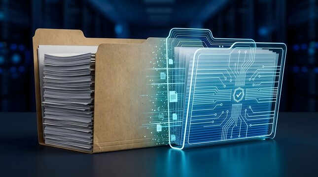 Digital transformation of paper documents to secure cloud data