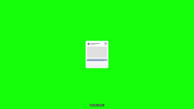 Social Media Content Moderation Concept on Chroma Key Green